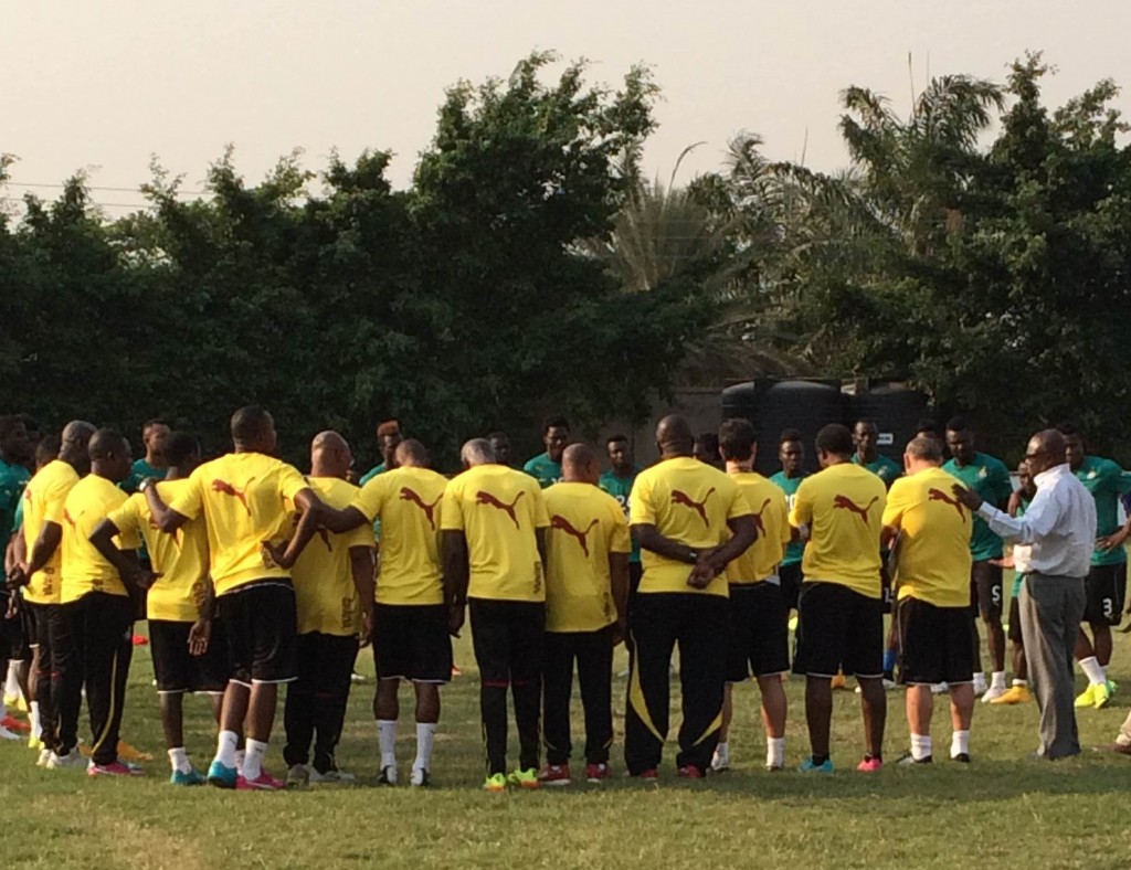 Black Stars training at the Lizzy Sports Complex.