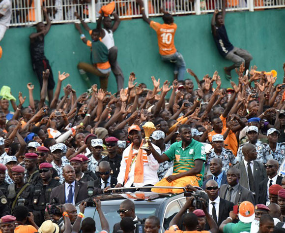 Cote d'Ivoire celebrate their 2015 AFCON winning heroes