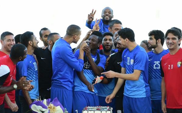 Asamoah Gyan and his Al Ain teammates