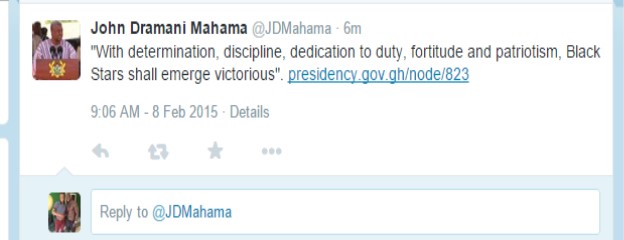 President-mahama's tweet