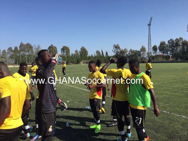 Ghana's U20 team training  in Antalya, Turkey.