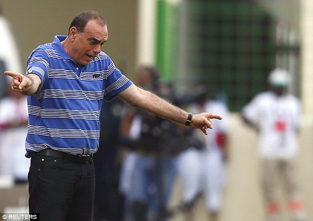 Ghana Coach Avram Grant watched Satellites come from behind win over Zambia from the stands