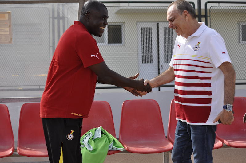 Ghana U20 coach Sellas Tetteh meets Black Stars coach Avram Grant