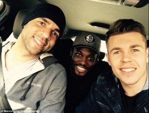 Chelsea past and present stick together at AC Milan as Marco van Ginkel gives Alex and Michael Essien a lift to training