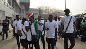 Super Eagles arrive in Luxembourg City