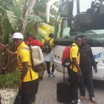 PICTURE: Black Stars leave for airpot ahead of depart for AFCON 