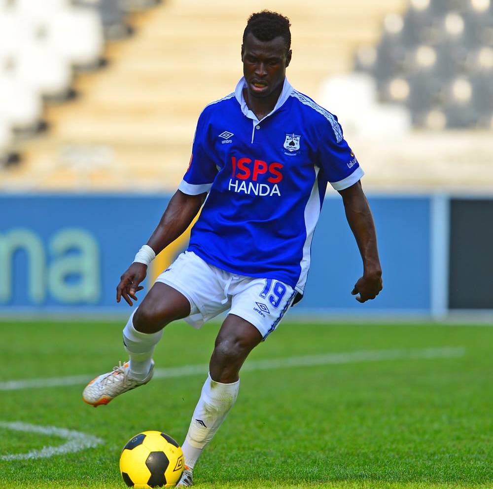 Ghana defender Edwin Gyimah scores as Mpumalanga Black Aces win first match in 2015