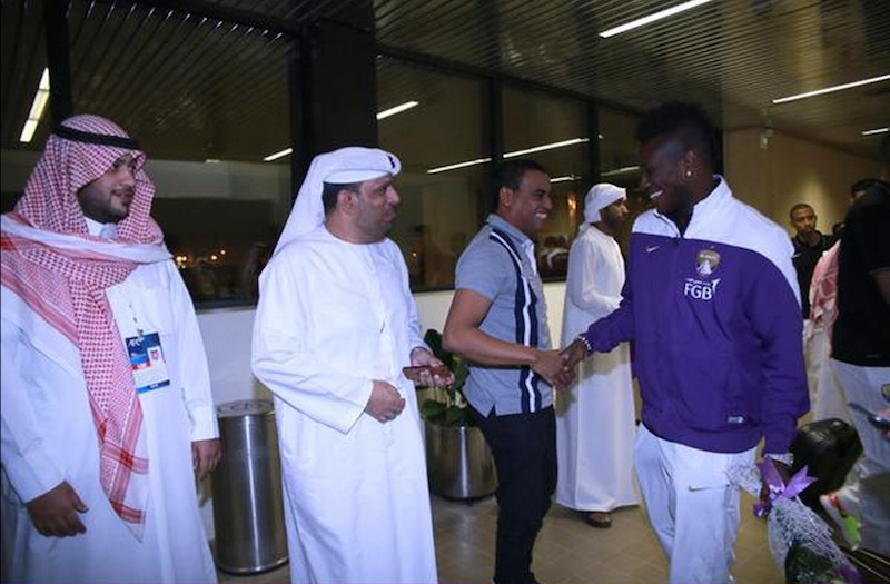 Asamoah Gyan lands in Riyadh with Al Ain to face Al Shabab in Asian Champions League