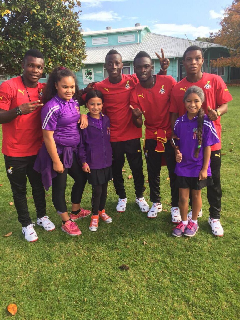 PICTURES: Ghana U20 visit pre-school in New Zealand